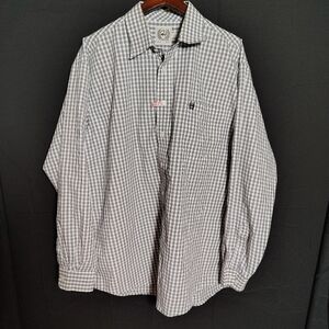 Cinch Men's Black and White Plaid Button-Down Shirt Large